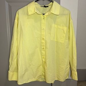 Yellow button down blouse